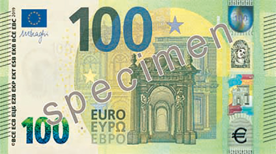Neue 100 Eurobanknote