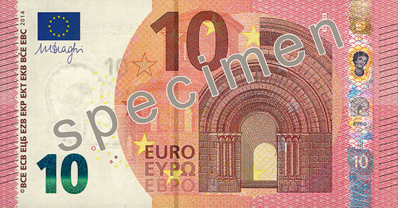 Neue 10 Eurobanknote