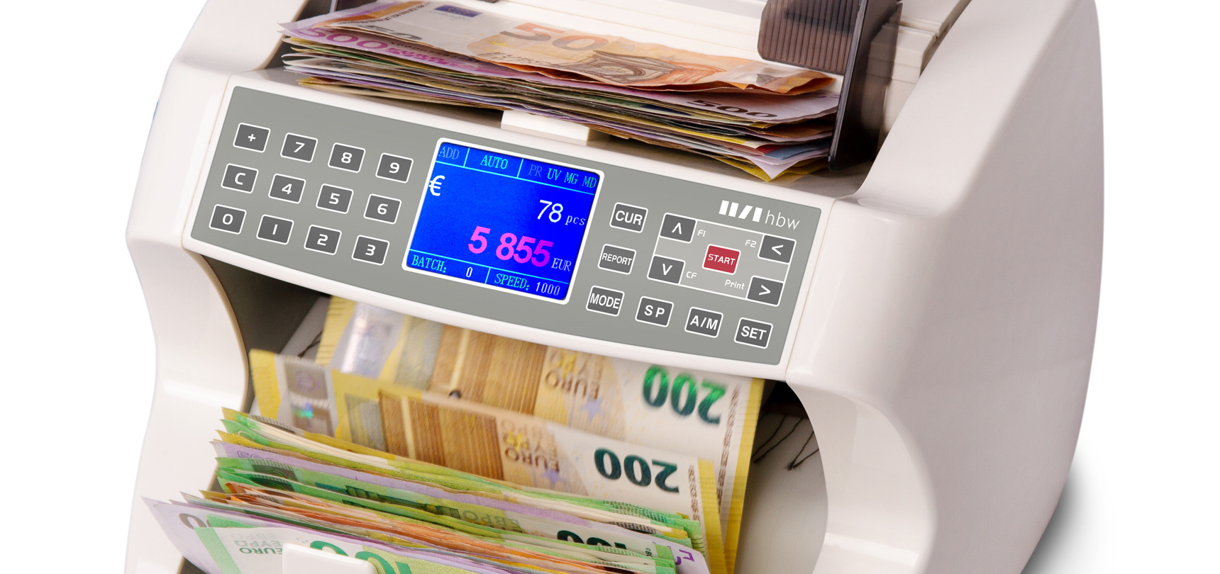 With a banknote counter you can save a lot of time